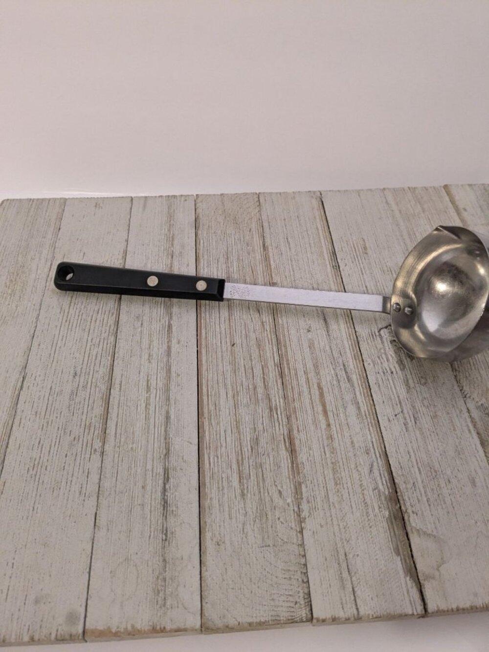 Ekco Forge #2 Kitchen Ladle Stainless Steel Black Handle 11" Vintage